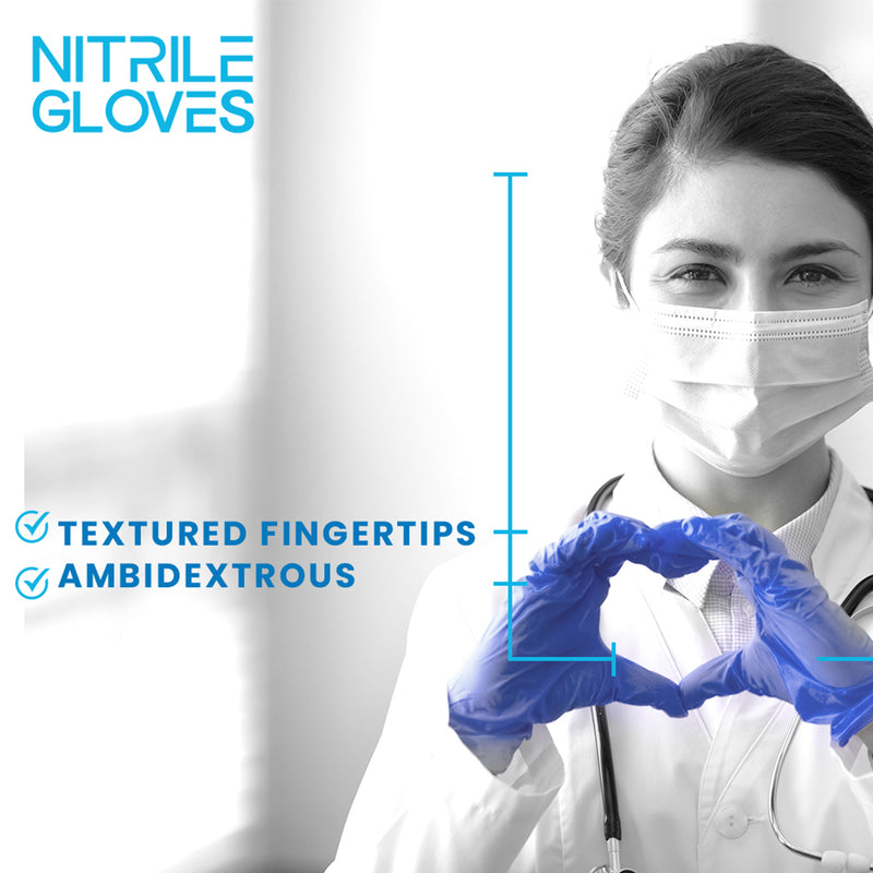 Blue Nitrile Examination Gloves