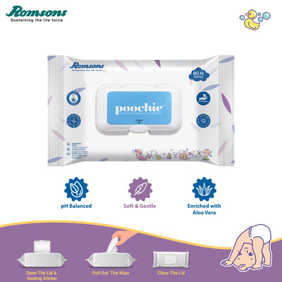 Poochie 100% Biodegradable Baby Wipes