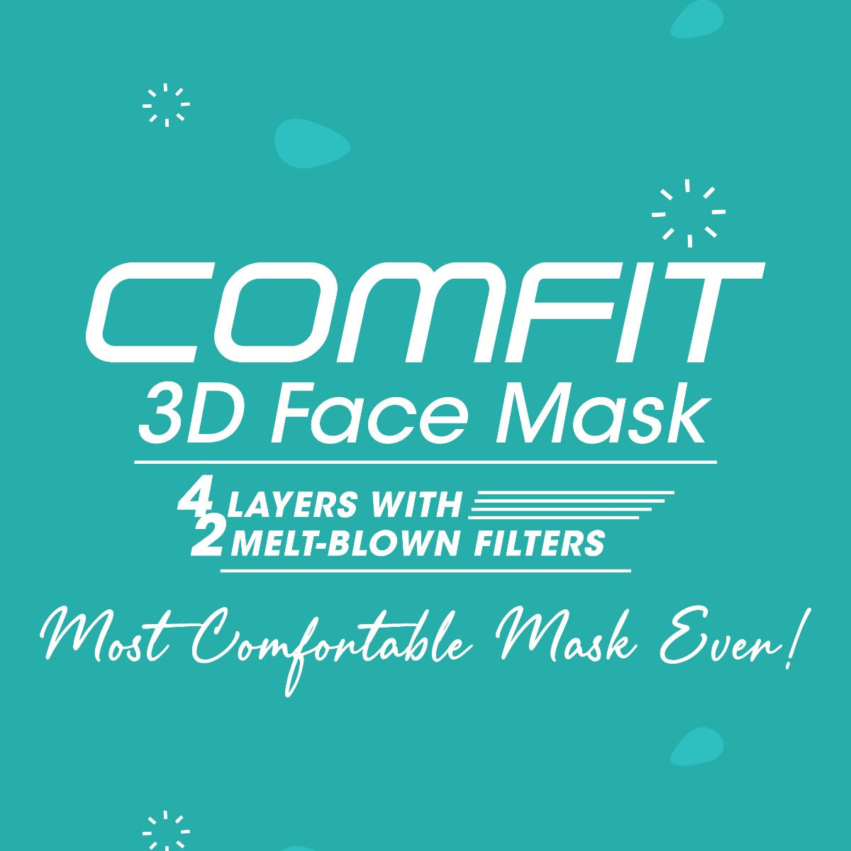 Romsons Comfit 3D Face Mask 4 Layers with 2 Melt-Blown Filter & Softest ...