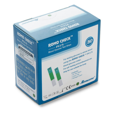 Romo Check Plus Blood Glucometer Test Strips