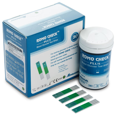 Romo Check Plus Blood Glucometer Test Strips