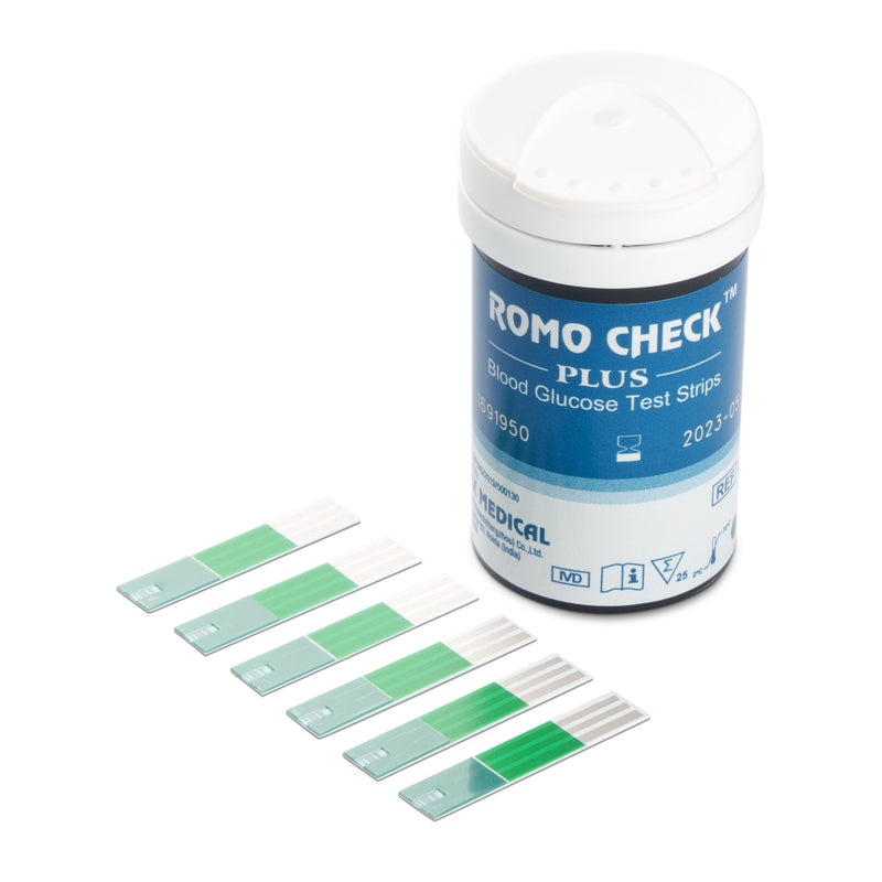Romo Check Plus Blood Glucometer Test Strips
