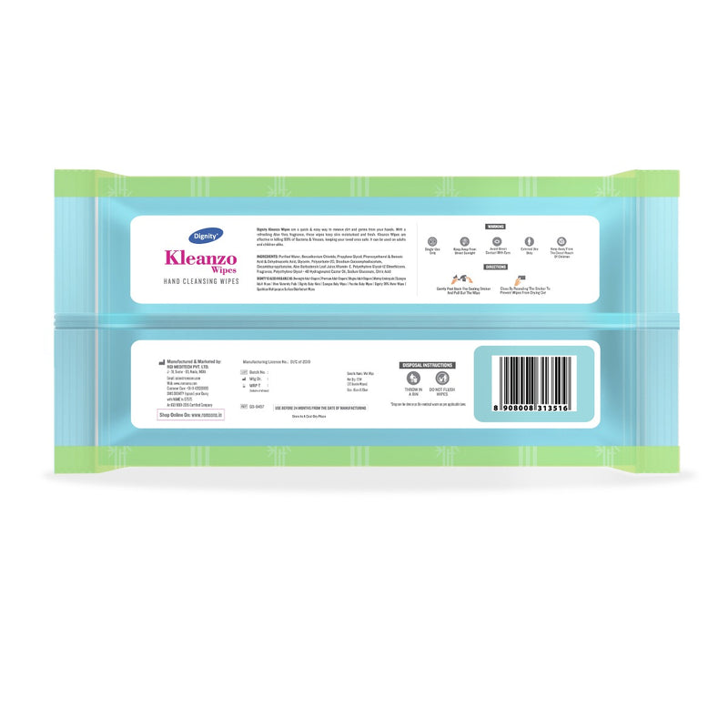 Dignity Kleanzo Hand Cleansing Wipes